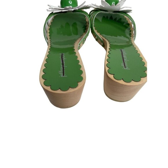 NEW Jeffrey Campbell X Free People Blossoms Wooden Sandal Size 6 Green - Picture 5 of 6